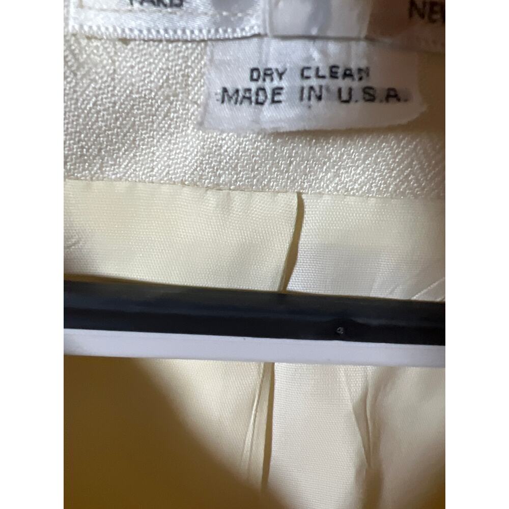 075 Vintage Christian Dior The Suit Ivory Wool Jacket USA Made Women’s 6 - Picture 3 of 10